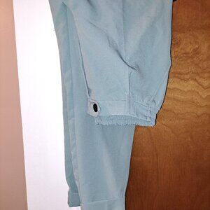 mint/ teal mom-fit pants